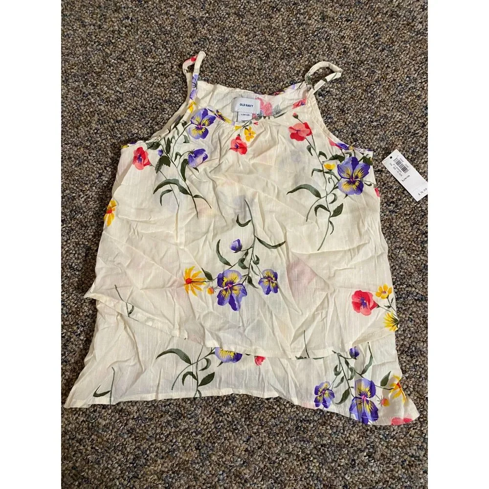 Girl's Old Navy 10/12 New Floral Tank